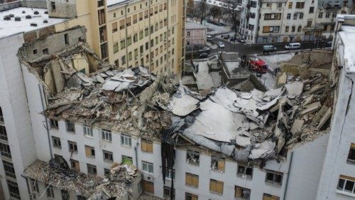 A view shows a building of the National University of Urban Economy heavily damaged by a Russian ... A view shows a building of the National University of Urban Economy heavily damaged by a Russian ...