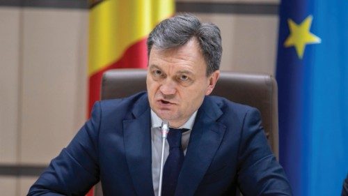 epaselect epa10471019 Moldova's Prime Minister-designate Dorin Recean attends a special commission ...
