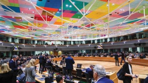 epa10479500 General view during the European Foreign ministers council meeting in Brussels, Belgium, ...