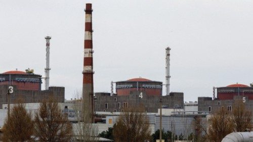 FILE PHOTO: A view shows the Zaporizhzhia Nuclear Power Plant in the course of the Russia-Ukraine ...