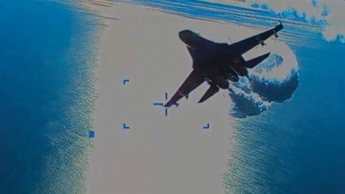 This handout image taken from video released by U.S. European Command (USEUCOM) on March 16, 2023, ... This handout image taken from video released by U.S. European Command (USEUCOM) on March 16, 2023, ...