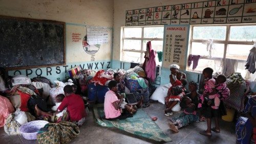 Displaced flood victims from Chiradzulu district rest at Montfort Primary School which is used for ...