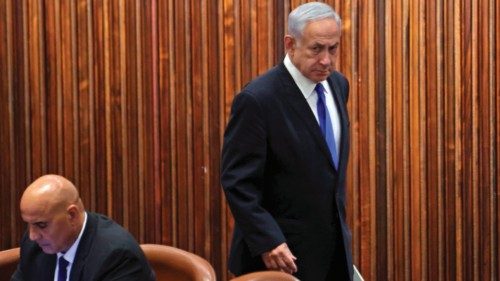 Israeli Prime Minister Benjamin Netanyahu attends a session at the parliament, Knesset, in Jerusalem ...
