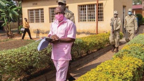 epa10541538 (FILE) Hotel Rwanda hero Paul Rusesabagina walks handcuffed with guards to attend a ... epa10541538 (FILE) Hotel Rwanda hero Paul Rusesabagina walks handcuffed with guards to attend a ...