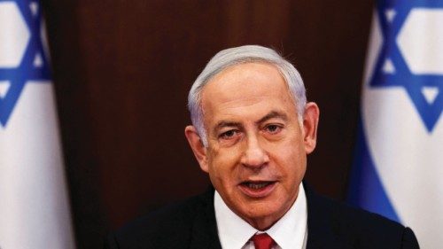 Israeli Prime Minister Benjamin Netanyahu convenes a cabinet meeting at the Prime Minister's office ...