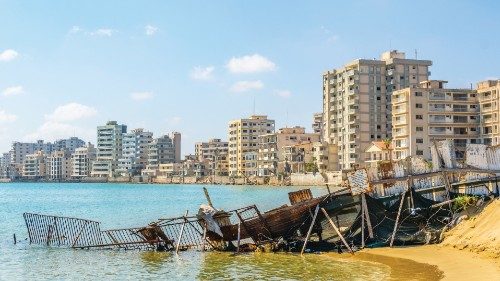 Ruins of hotels at Varosia district of Famagusta, Cyprus