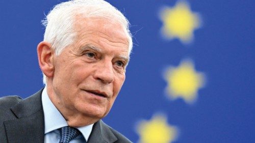 European Union foreign policy chief Josep Borrell speaks during a debate on the need for a coherent ...