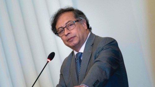 Colombian President Gustavo Petro speaks at the Organization of American States headquarters in ...