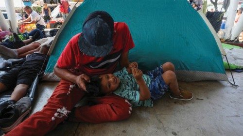 Migrants, detained for months in southern Mexico, rest during a pause amid their trip in a caravan ... Migrants, detained for months in southern Mexico, rest during a pause amid their trip in a caravan ...