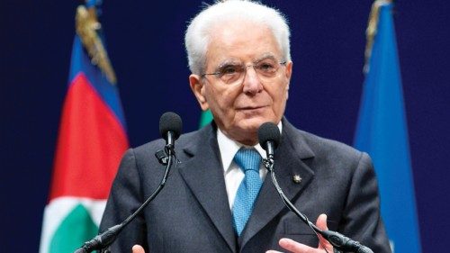 Il presidente della Repubblica Sergio Mattarella  in occasione dell'incontro dal titolo Il valore ...