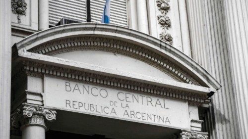 (FILES) Facade of Argentina's Central Bank in Buenos Aires, on August 30, 2019. Argentina's central ...