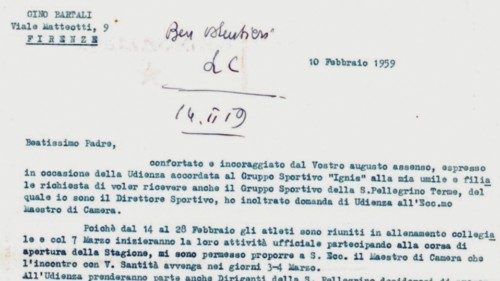  Una lettera inedita  di  Gino Bartali  a Giovanni  xxiii  QUO-122