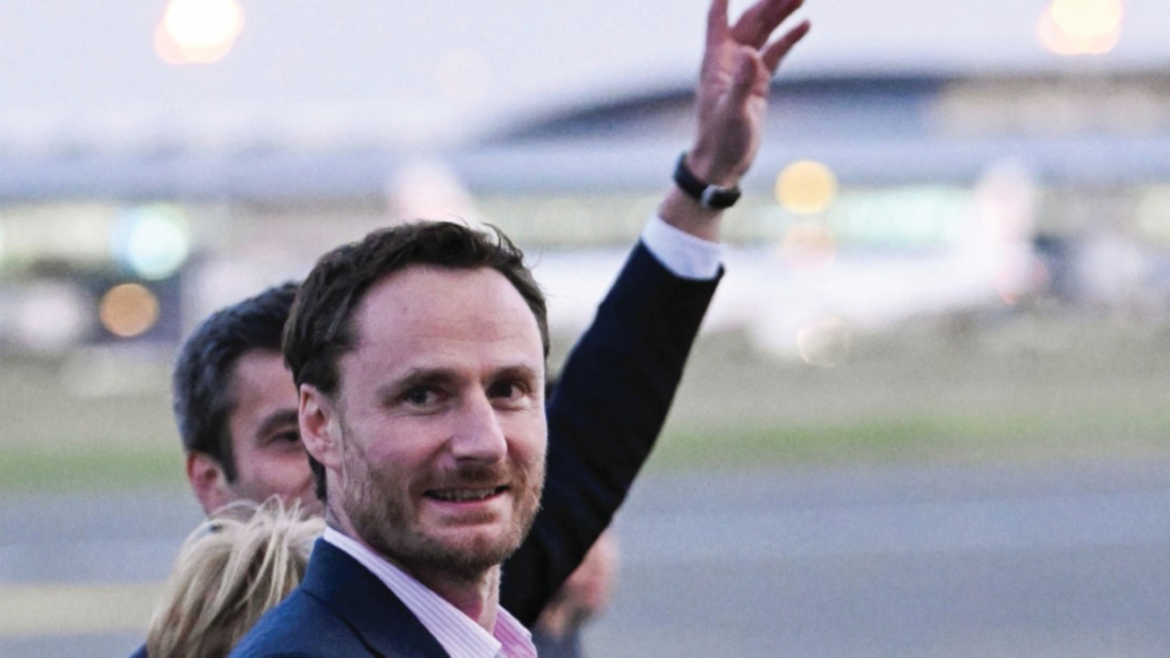 Belgian Aid worker Olivier Vandecasteele, 42, who was arrested on a visit to Iran in February 2022 ...