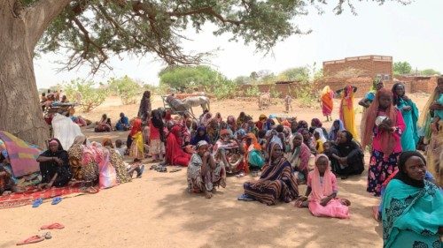 On 27 April 2023, as conflict escalates in Sudan, a group of refugees, mostly women and children, ...