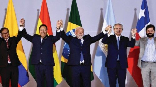 Colombia's President Gustavo Petro, Bolivia's President Luis Arce, Brazil's President Luiz Inacio ...