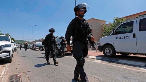 Israeli security forces deploy amid clashes with members of the Druze community during a protest in ...
