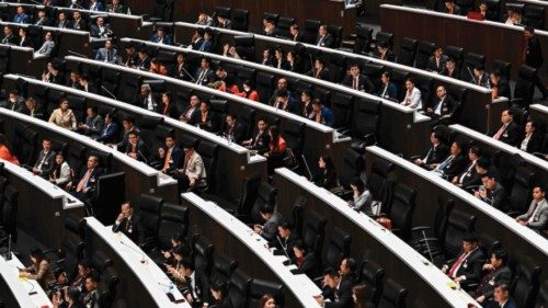 A general view shows Thai MPs during the vote to decide the country's next prime minister at the ...