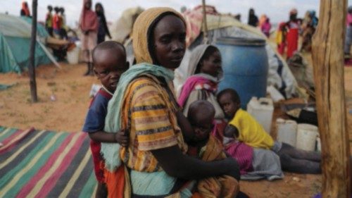 A Sudanese woman who fled the conflict in Murnei  in Sudan's Darfur region, and who crossed the ...