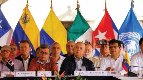 FILE PHOTO: Otty Patino, head of the negotiation team of the Colombian Government; Danilo Rueda, ...
