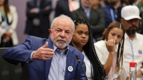 FILE PHOTO: President-elect of Brazil, Luiz Inacio Lula da Silva, attends a meeting at COP 27 in ...