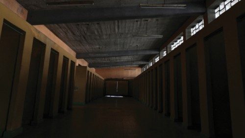 A hall is pictured at Estadio Nacional memorial, a former detention and torture center of the ...