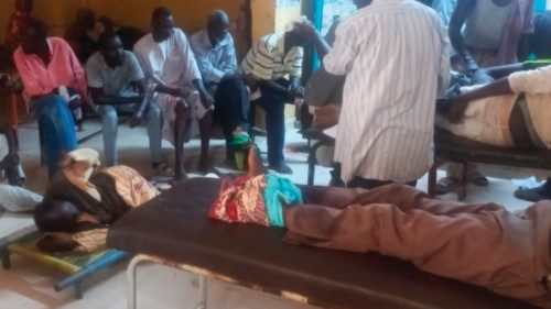 People receive treatment at the Bashair hospital in Sudan's capital on September 10, 2023. Air ... People receive treatment at the Bashair hospital in Sudan's capital on September 10, 2023. Air ...