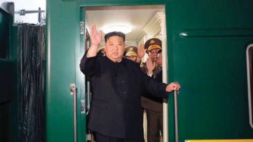 TOPSHOT - This picture taken on September 10, 2023 and released from North Korea's official Korean ...
