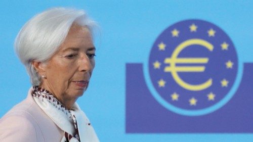 epa10860181 European Central Bank (ECB) President Christine Lagarde arrives for a press conference ...