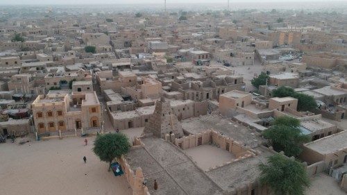 This aerial view the Sankore Mosque in Timbuktu on January 04, 2022. The Al-Qaeda-linked jihadist ... This aerial view the Sankore Mosque in Timbuktu on January 04, 2022. The Al-Qaeda-linked jihadist ...