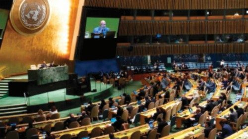 UN General Assembly President Dennis Francis reads the election results of new members to the Human ...