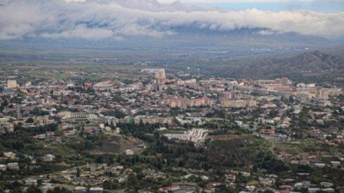 epa10912981 A general view of Stepanakert, known also as Khankendi, the former regional capital of ...