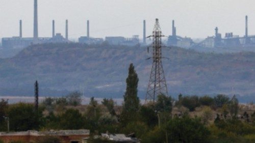 A view shows the Avdiivka Coke and Chemical Plant in the town of Avdiivka in the course of ...