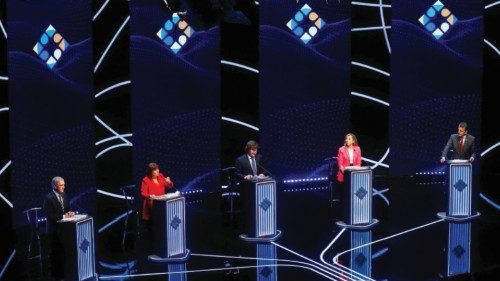 Argentine presidential candidates Myriam Bregman, Sergio Massa, Patricia Bullrich, Juan Schiaretti, ...