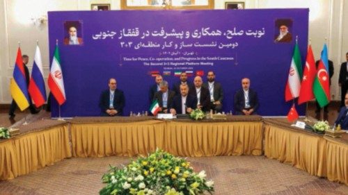 Foreign ministers from Iran, Russia, Azerbaijan, Armenia and Turkey meet to discuss the issues of ...
