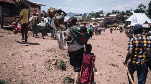 Residents of Bambo in Rutshuru territory, 60 kilometers north of Goma, the capital of North Kivu, ...