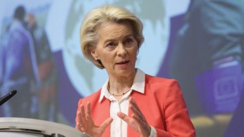 epa10998707 European Commission President Ursula von der Leyen opens the first International ... epa10998707 European Commission President Ursula von der Leyen opens the first International ...