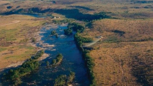 Aerial view of the Rupununi Savannah in western Guyana, near the border with Brazil and Venezuela, ... Aerial view of the Rupununi Savannah in western Guyana, near the border with Brazil and Venezuela, ...