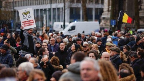 A person holds a placard reading 'Uniting against anti-semitism is strength' during a demonstration ... A person holds a placard reading 'Uniting against anti-semitism is strength' during a demonstration ...