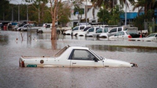 TOPSHOT - This picture shows cars amid floodwaters at Cairns Airport in Cairns on December 18, 2023. ... TOPSHOT - This picture shows cars amid floodwaters at Cairns Airport in Cairns on December 18, 2023. ...