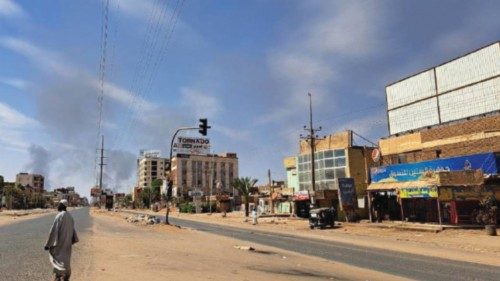 KHARTOUM, SUDAN - MAY 1: Smoke rises as clashes continue between the Sudanese Armed Forces and the ...