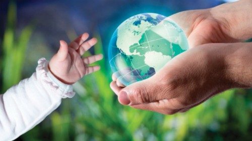 21650569 - give the world the new generation - usa - sea background 21650569 - give the world the new generation - usa - sea background