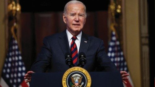 FILE PHOTO: U.S. President Joe Biden speaks about efforts to strengthen United States supply chains ...