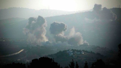 Smoke billows following an Israeli air strike on the southern Lebanese village of Kfar Kila near the ... Smoke billows following an Israeli air strike on the southern Lebanese village of Kfar Kila near the ...