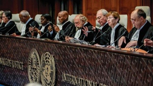epa11068977 Joan Donoghue (2-R), President of the International Court of Justice and other judges at ... epa11068977 Joan Donoghue (2-R), President of the International Court of Justice and other judges at ...