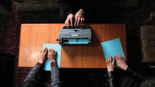 epa11061678 Visually impaired men attend a training session to learn to read in braille for ... epa11061678 Visually impaired men attend a training session to learn to read in braille for ...