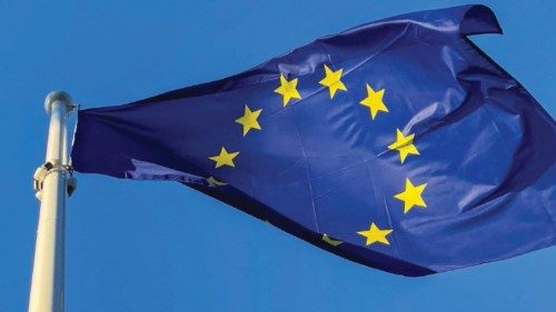 FILE PHOTO: A European Union flag flutters outside the congress palace ahead of the European ... FILE PHOTO: A European Union flag flutters outside the congress palace ahead of the European ...