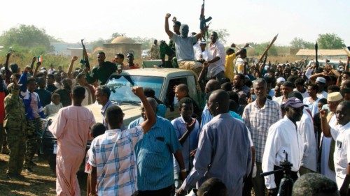 Sudanese supporters and members of the Sudanese armed popular resistance, which supports the army, ...