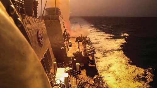 CORRECTION / This handout picture courtesy of the US Navy taken on October 19, 2023 shows the ... CORRECTION / This handout picture courtesy of the US Navy taken on October 19, 2023 shows the ...