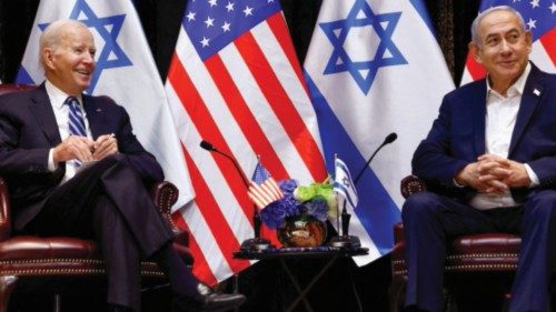 FILE PHOTO: U.S. President Joe Biden meets with Israeli Prime Minister Benjamin Netanyahu and the ... FILE PHOTO: U.S. President Joe Biden meets with Israeli Prime Minister Benjamin Netanyahu and the ...