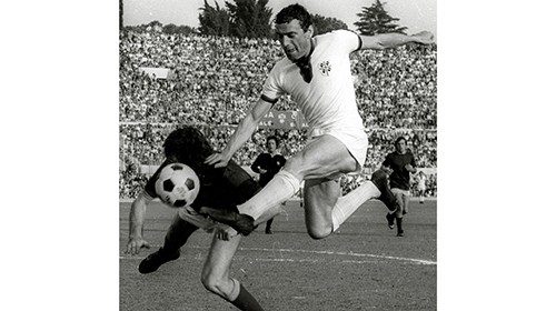 Roma, 19 Maggio 1974 - Roma - Cagliari : Gigi Riva in azione. ANSA ARCHIVIO / 62900